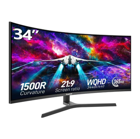 34” Ultrawide Curved Gaming Monitor 165Hz WQHD 21:9 FreeSync