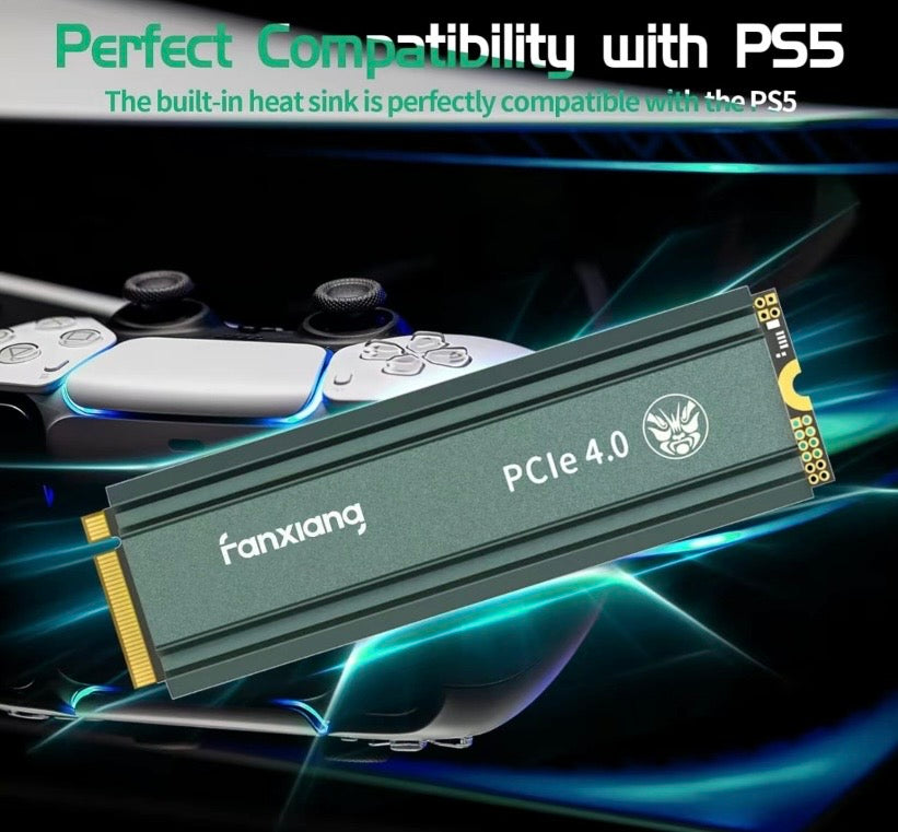 Fanxiang S660 1TB PCIe 4.0 NVMe M.2 SSD with Heatsink for PS5 Gaming Consoles and PC