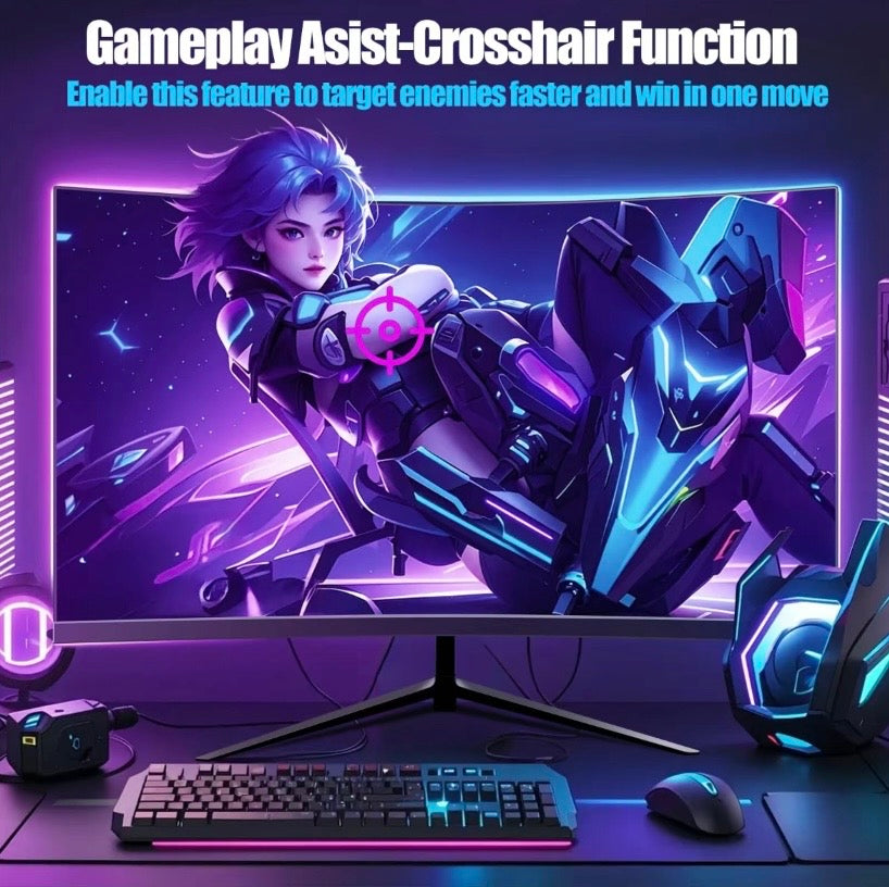 2K QHD Curved Gaming Monitor 165Hz 1ms Ultra Slim Display