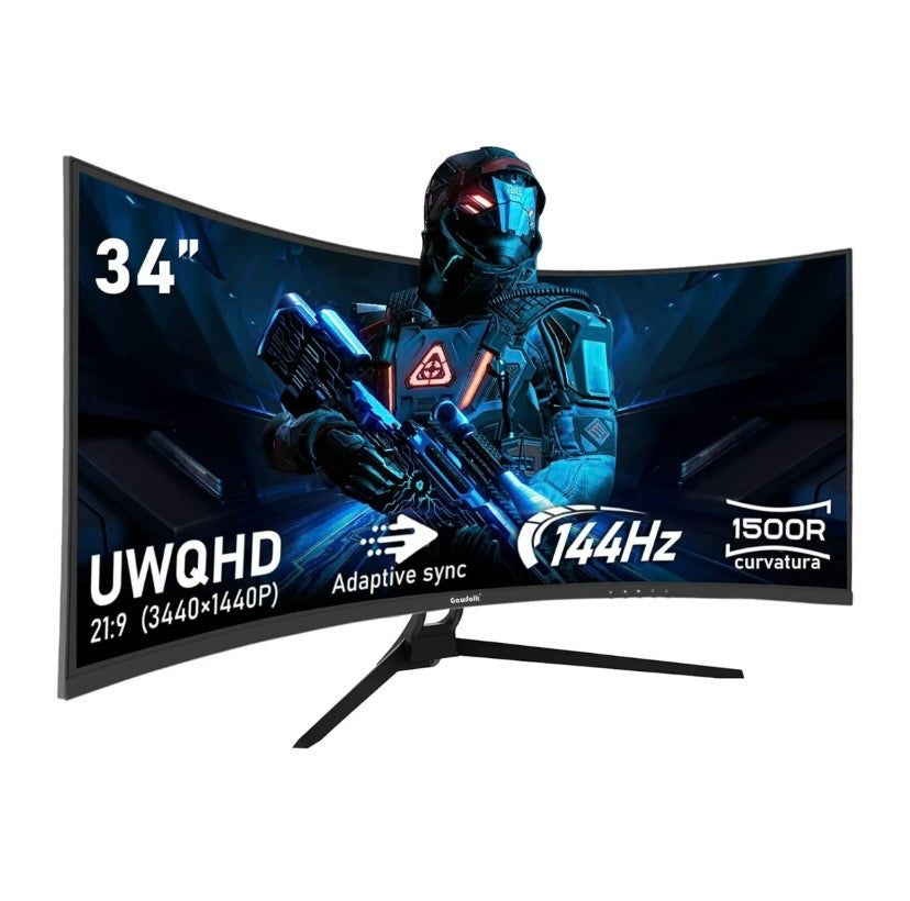 34” Ultrawide Curved Gaming Monitor 165Hz WQHD 21:9 FreeSync