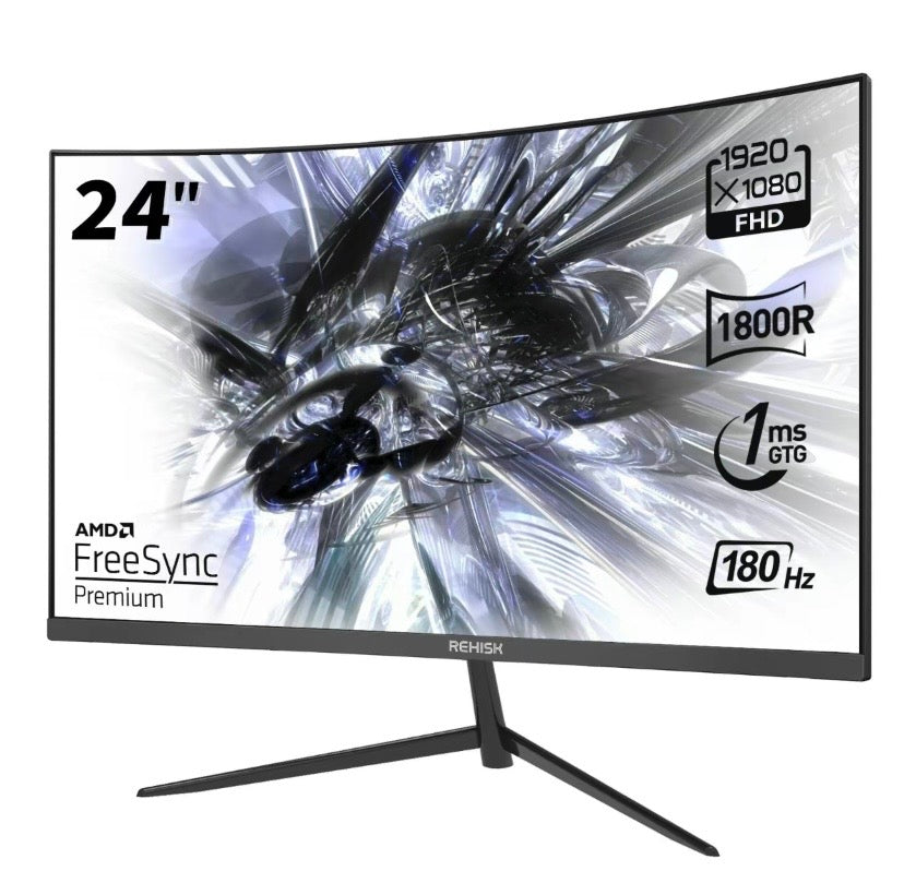 Curved Gaming Monitor FHD 1080P 180Hz 1ms with FreeSync and Ultra Slim Design