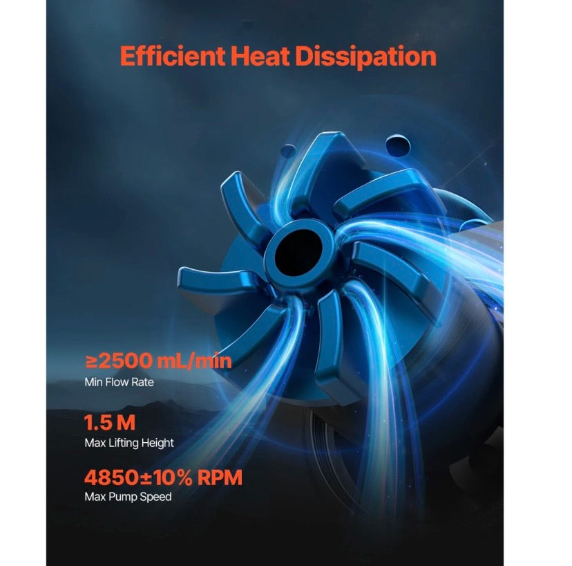 Vevor AIO CPU Liquid Cooler 120mm 1.8” Display 2200RPM PWM Fans