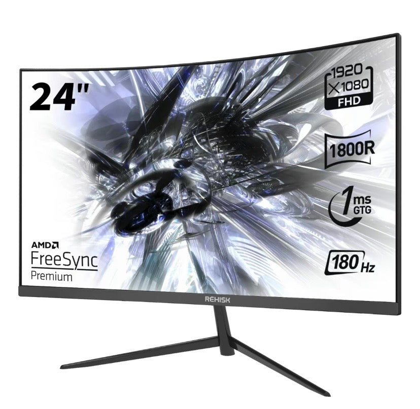 Curved Gaming Monitor FHD 1080P 180Hz 1ms with FreeSync and Ultra Slim Design